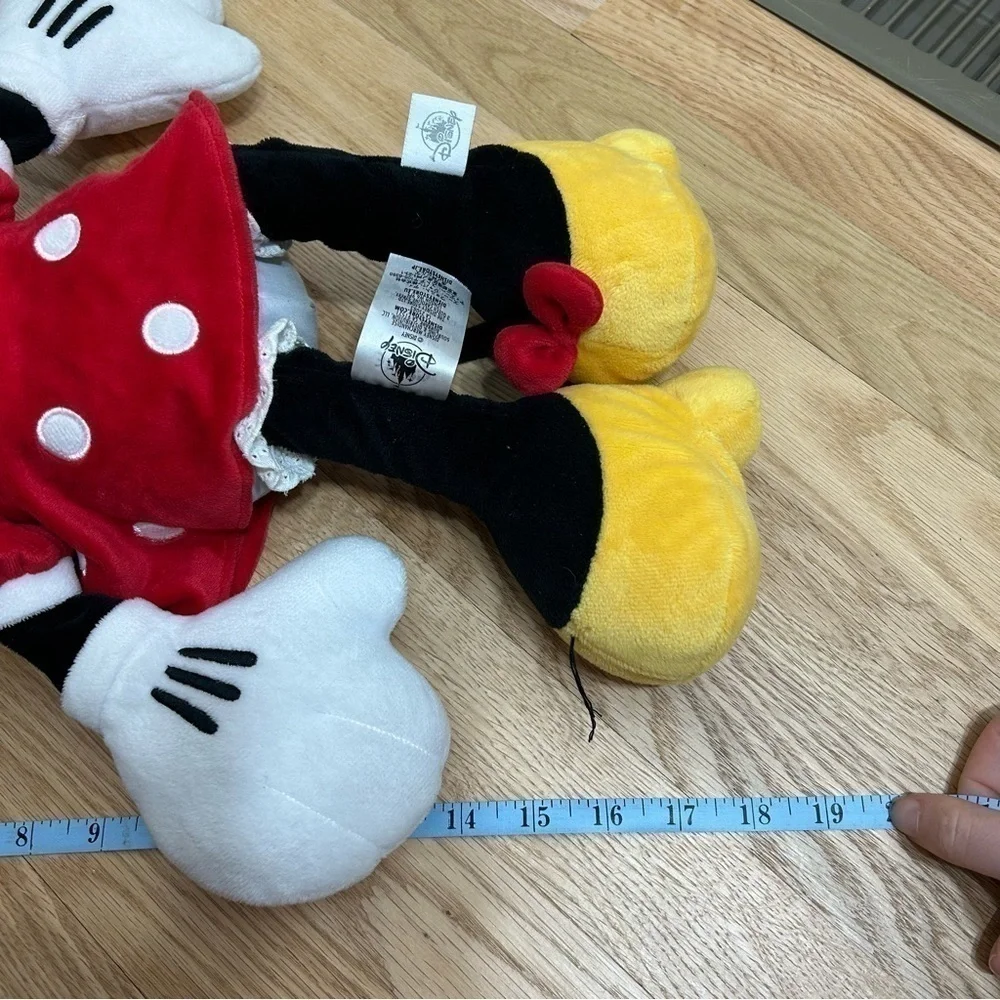 Disney Minnie Mouse Plush Red Black Stuffed Animal Large World Land Cruise